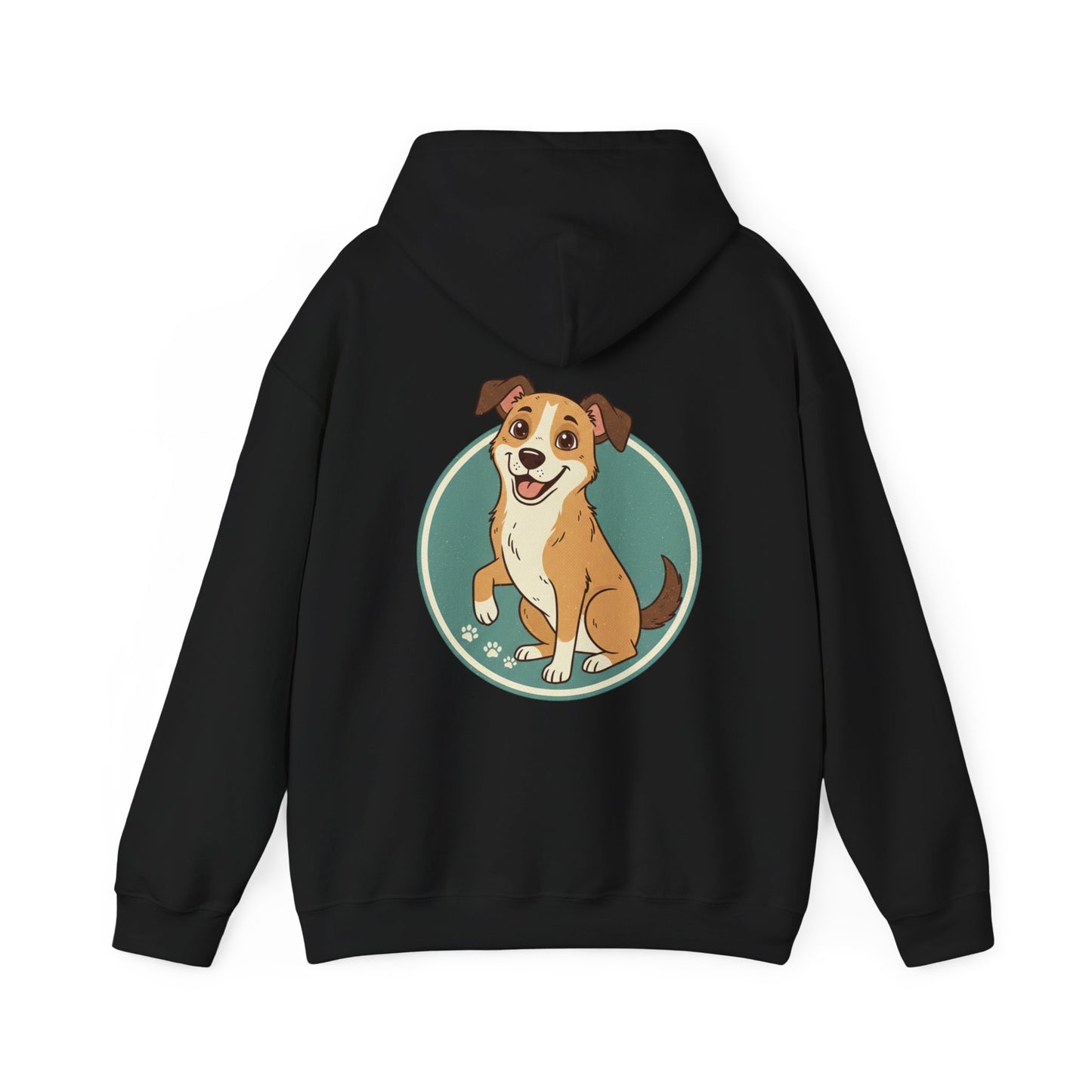 Cute Happy Dog Hoodie – Cartoon Puppy Graphic Pullover for Dog Lovers