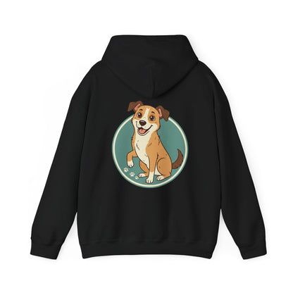 Cute Happy Dog Hoodie – Cartoon Puppy Graphic Pullover for Dog Lovers