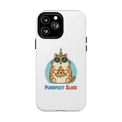 Purrfect Slice Cat Phone Case — Cute Pizza Cat Magnetic Tough Case