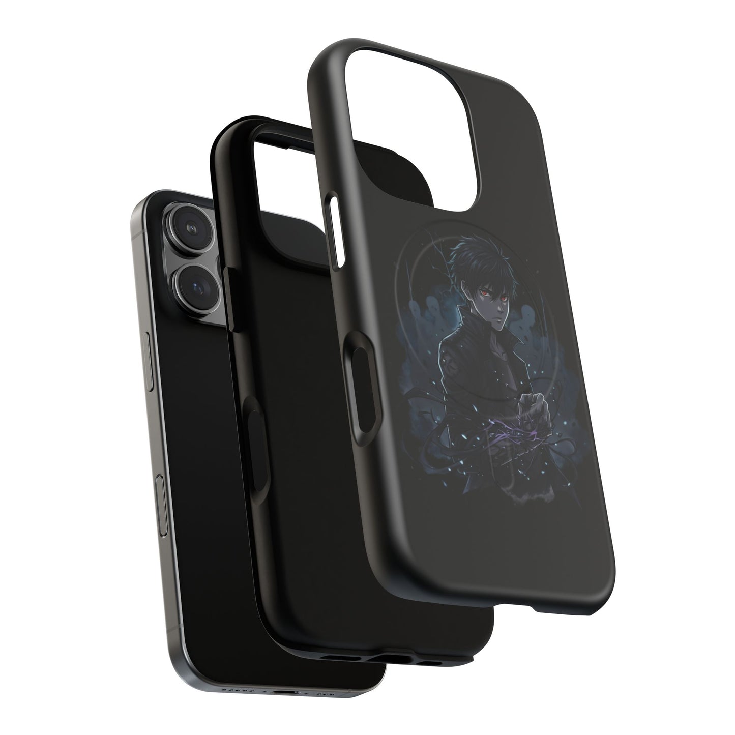 Solo Leveling Magnetic Phone Case — Dark Anime Boy Art, Protective Tough MagCase