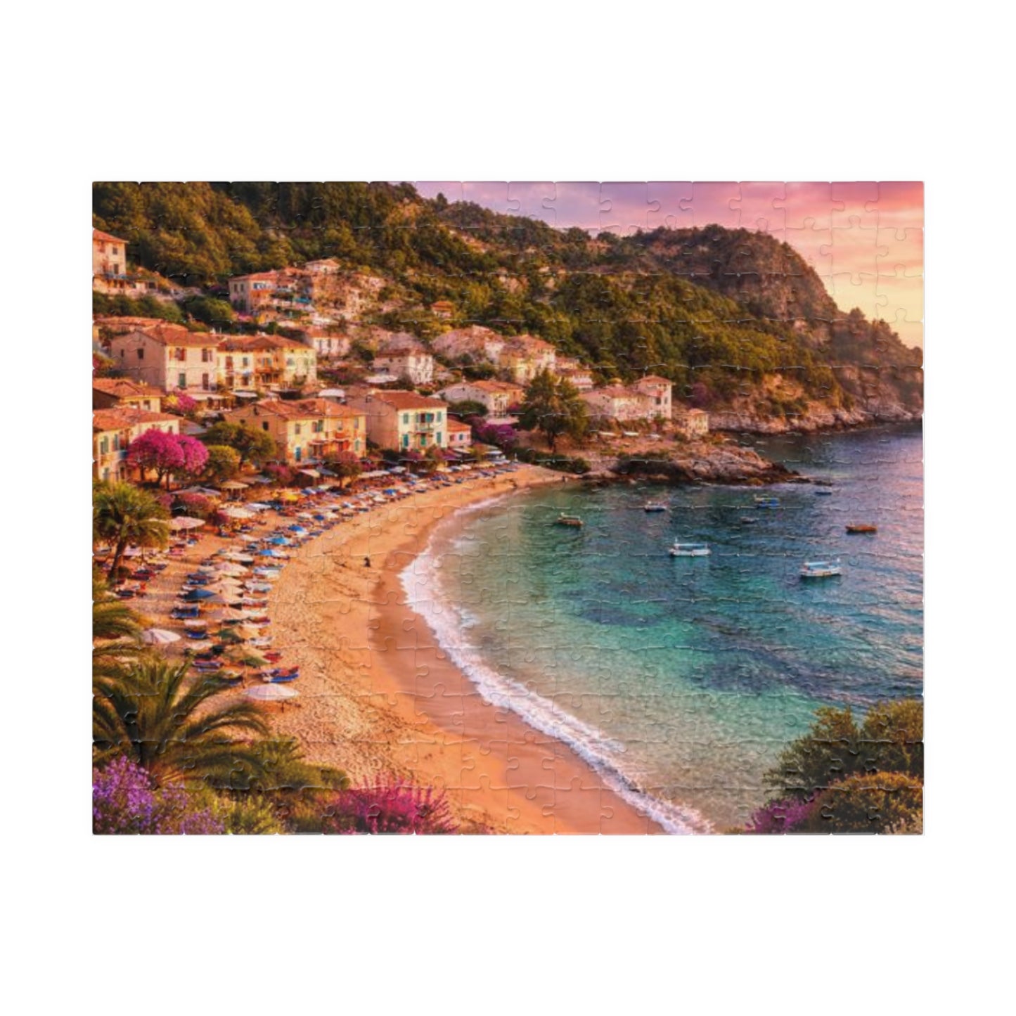 Coastal Sunset Beach Puzzle — Scenic Seaside Jigsaw (110–1014 pcs)