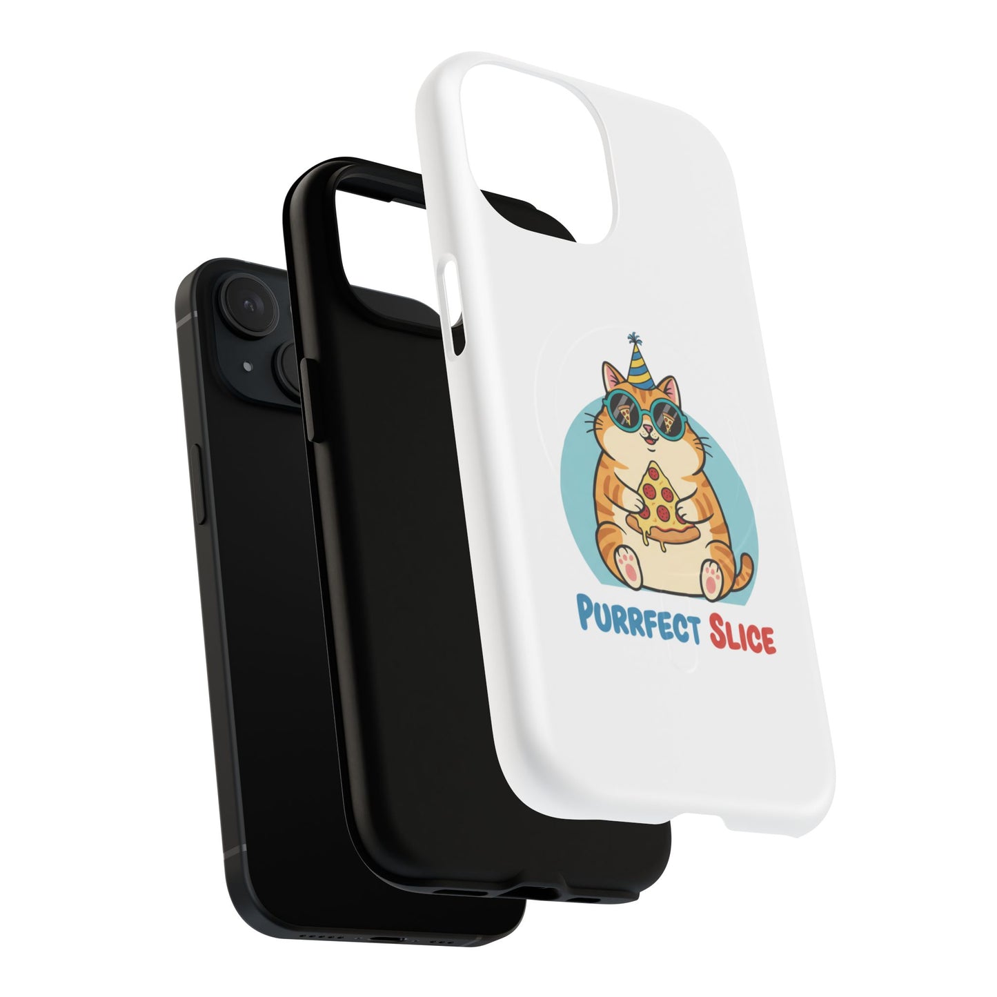 Purrfect Slice Cat Phone Case — Cute Pizza Cat Magnetic Tough Case