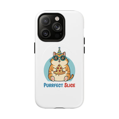 Purrfect Slice Cat Phone Case — Cute Pizza Cat Magnetic Tough Case
