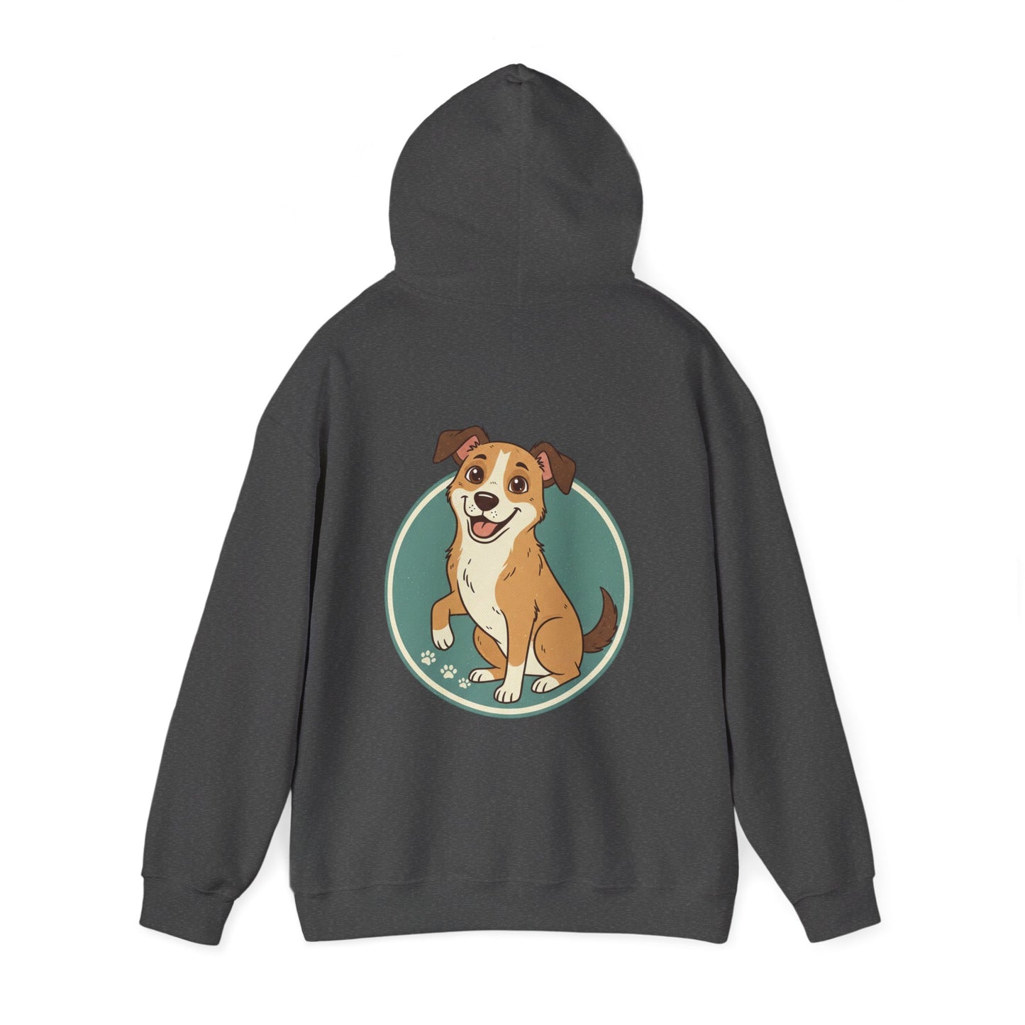 Cute Happy Dog Hoodie – Cartoon Puppy Graphic Pullover for Dog Lovers