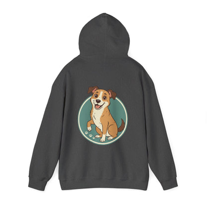 Cute Happy Dog Hoodie – Cartoon Puppy Graphic Pullover for Dog Lovers