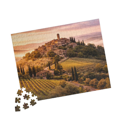 Tuscany Vineyard Sunset Puzzle — Scenic 110/252/520/1014‑Piece Jigsaw