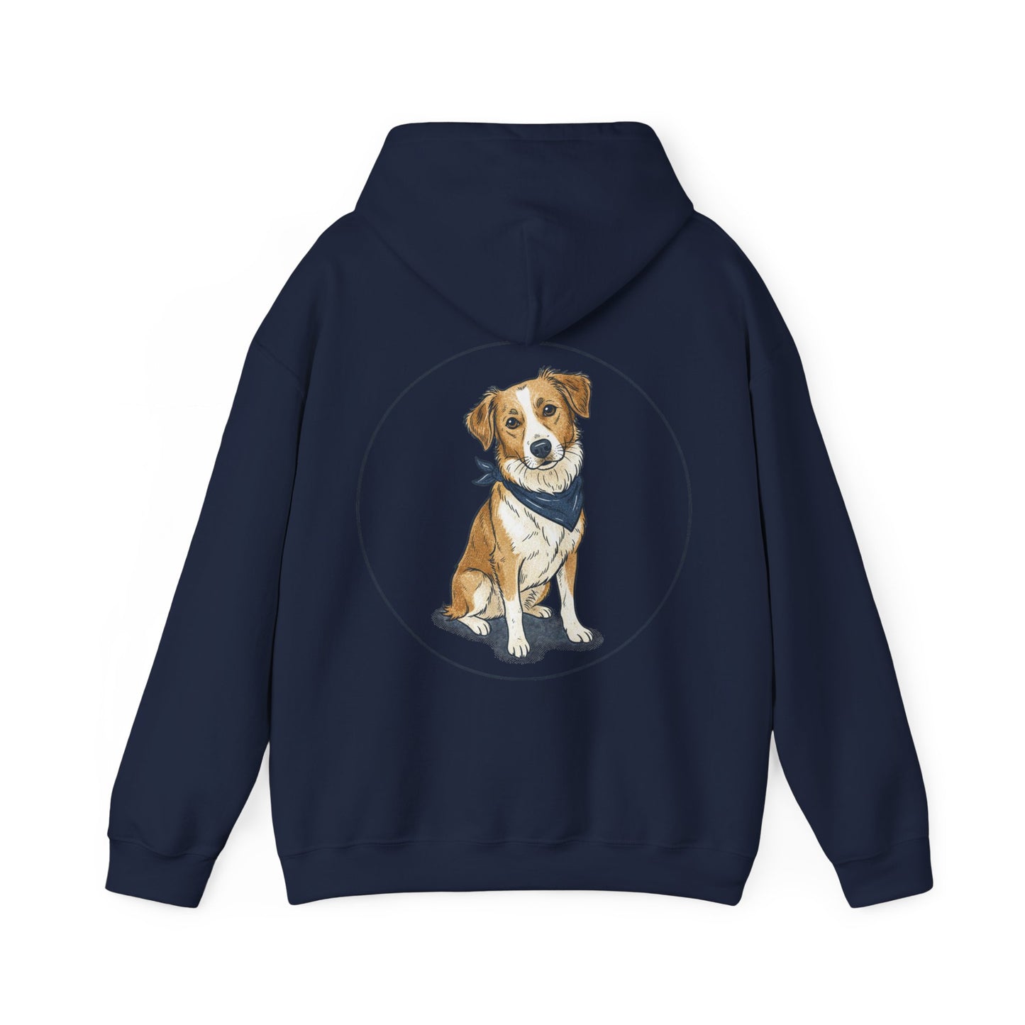 Dog Portrait Hoodie – Watercolor Puppy with Bandana Pullover