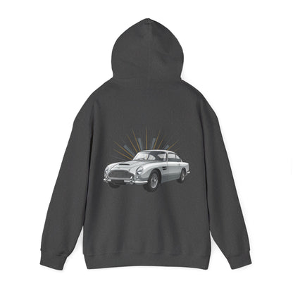 Aston Martin DB5 Retro Car Hoodie — Classic Vintage Sports Car Sweatshirt