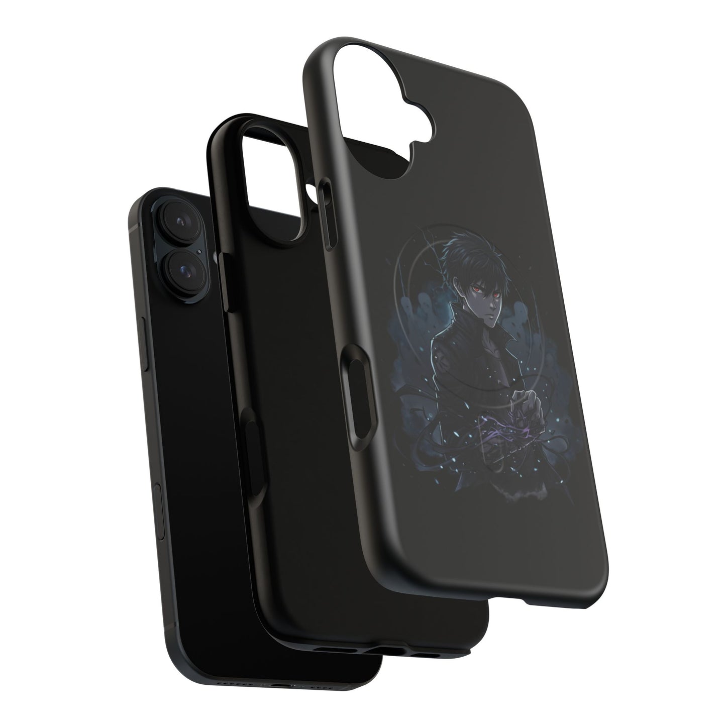 Solo Leveling Magnetic Phone Case — Dark Anime Boy Art, Protective Tough MagCase