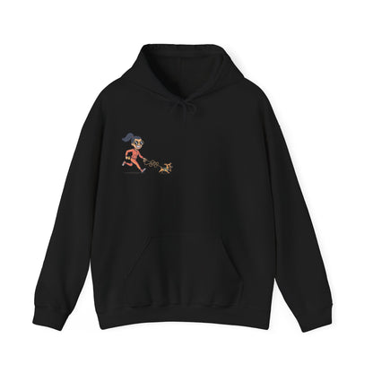 Girl Jogging Dog Hoodie — Cute Running Dog Graphic Sweatshirt