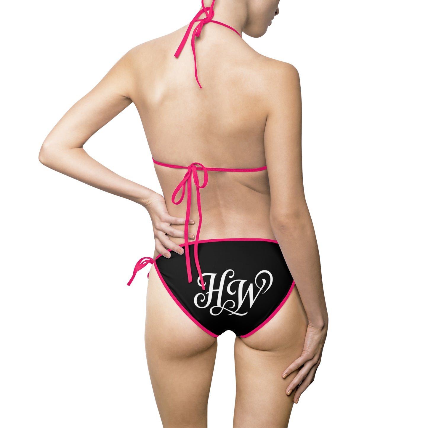 HW Monogram Tie-Side Bikini - Black