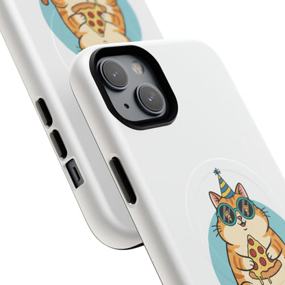 Purrfect Slice Cat Phone Case — Cute Pizza Cat Magnetic Tough Case