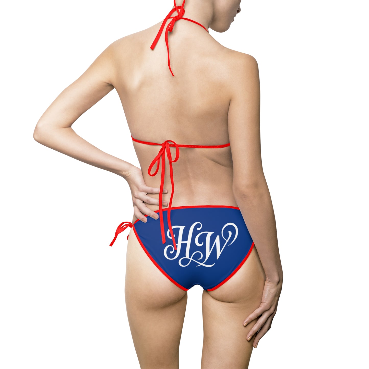 HW Monogram Tie-Side Bikini - Blue
