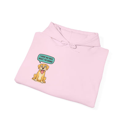 Dog Hoodie — "I Have No Idea What I’m Doing" Cute Golden Retriever Pullover