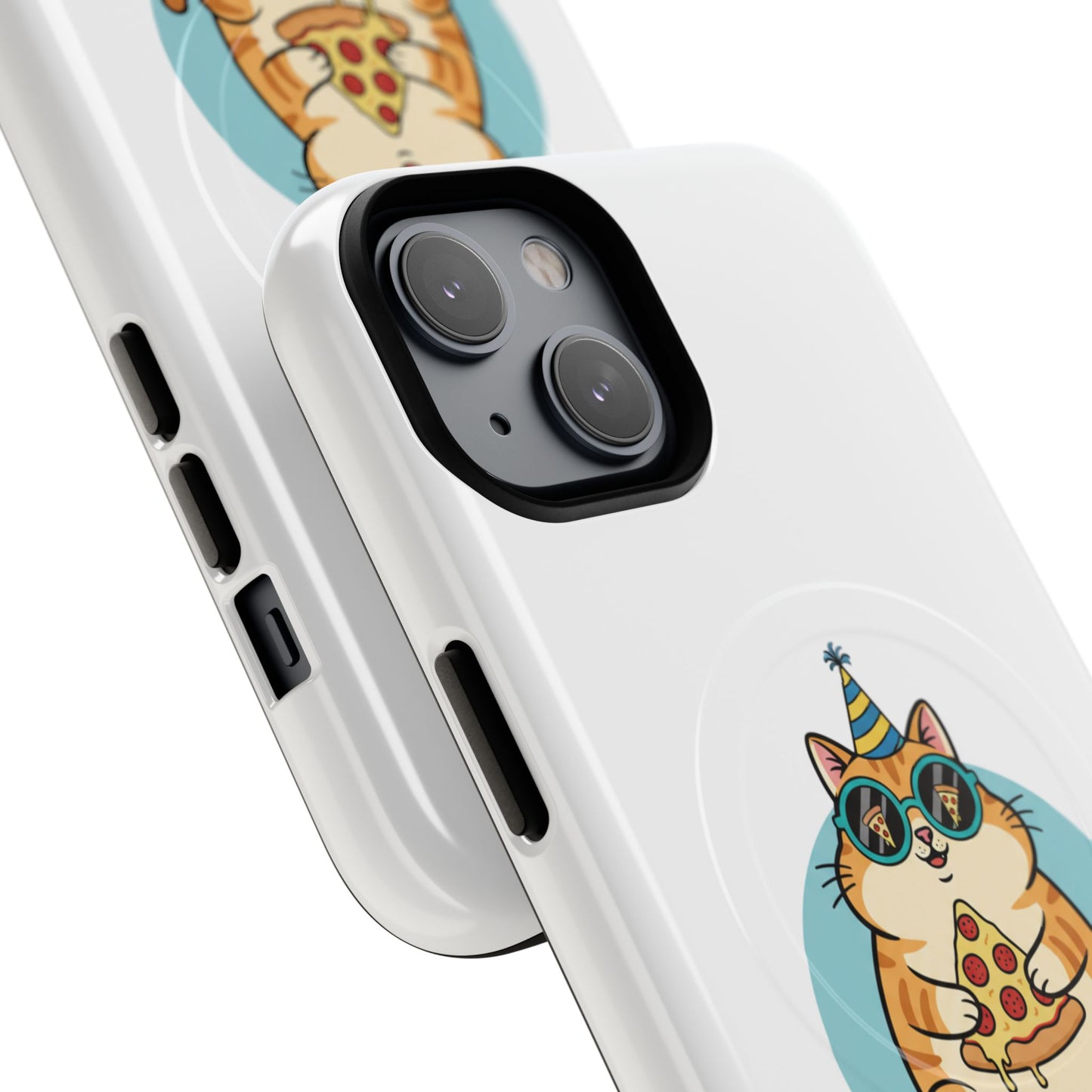 Purrfect Slice Cat Phone Case — Cute Pizza Cat Magnetic Tough Case
