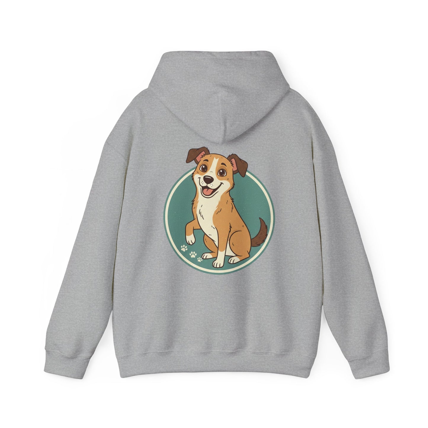 Cute Happy Dog Hoodie – Cartoon Puppy Graphic Pullover for Dog Lovers
