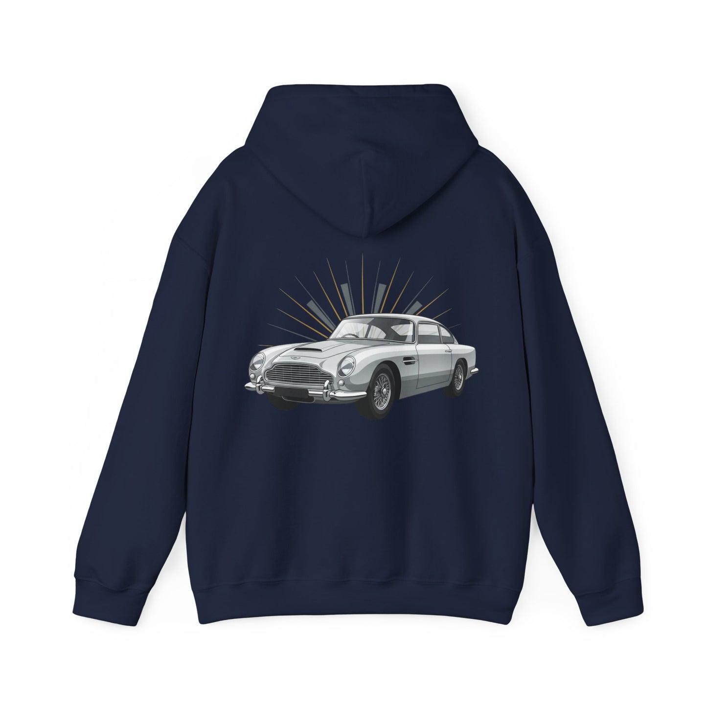 Aston Martin DB5 Retro Car Hoodie — Classic Vintage Sports Car Sweatshirt