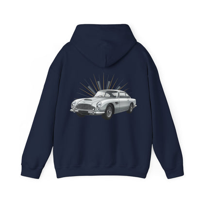 Aston Martin DB5 Retro Car Hoodie — Classic Vintage Sports Car Sweatshirt