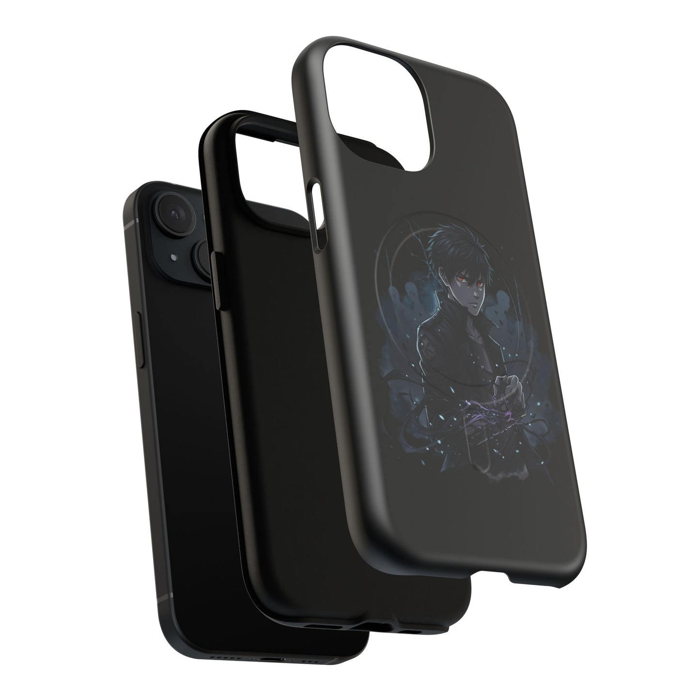 Solo Leveling Magnetic Phone Case — Dark Anime Boy Art, Protective Tough MagCase