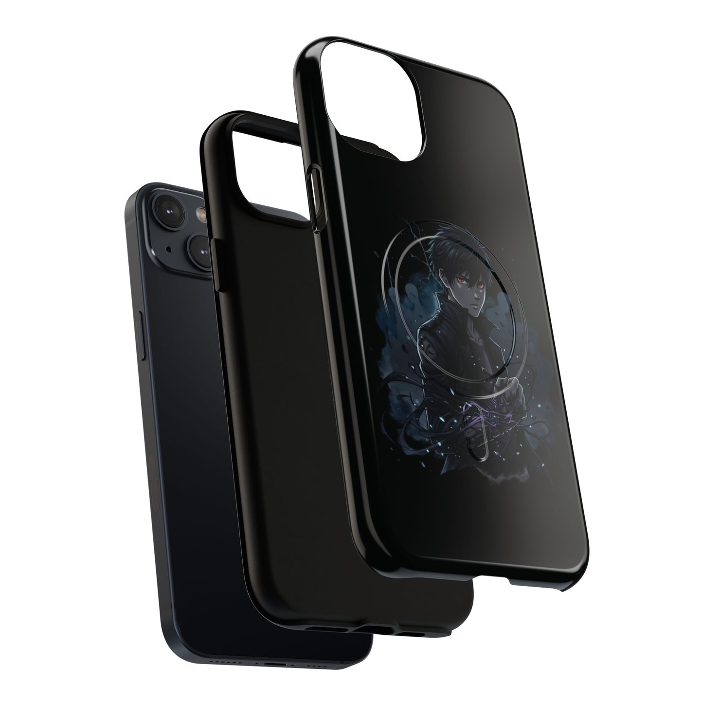Solo Leveling Magnetic Phone Case — Dark Anime Boy Art, Protective Tough MagCase