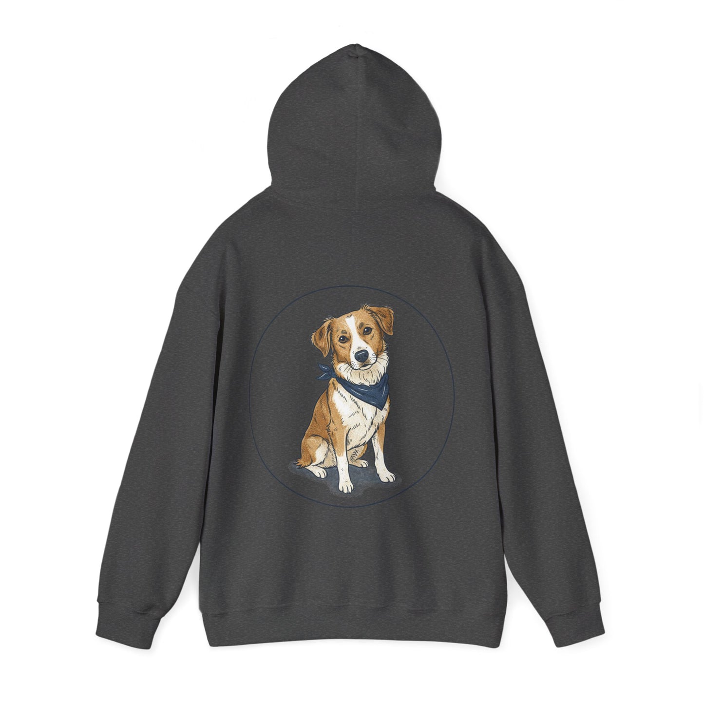 Dog Portrait Hoodie – Watercolor Puppy with Bandana Pullover