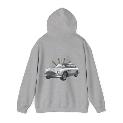 Aston Martin DB5 Retro Car Hoodie — Classic Vintage Sports Car Sweatshirt